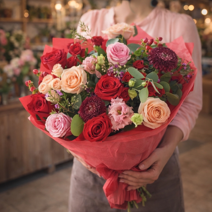 Bloom Room Signature Bouquet   Luxury Mixed Valentine's Bouquet